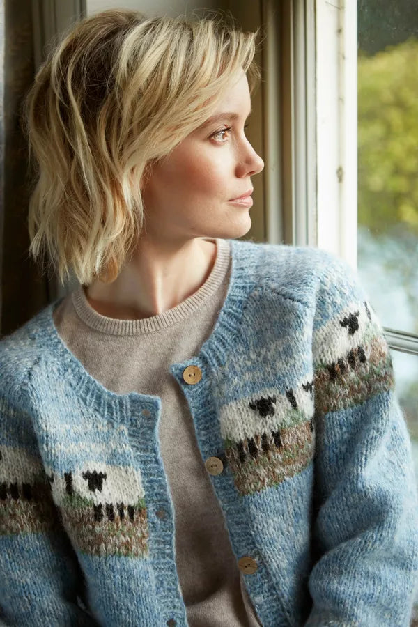 Soft and Cozy Hazy Sheep Mohair Cardigan for Women - Perfect for Fall and Winter Layering, Office Wear, and Casual Outfits