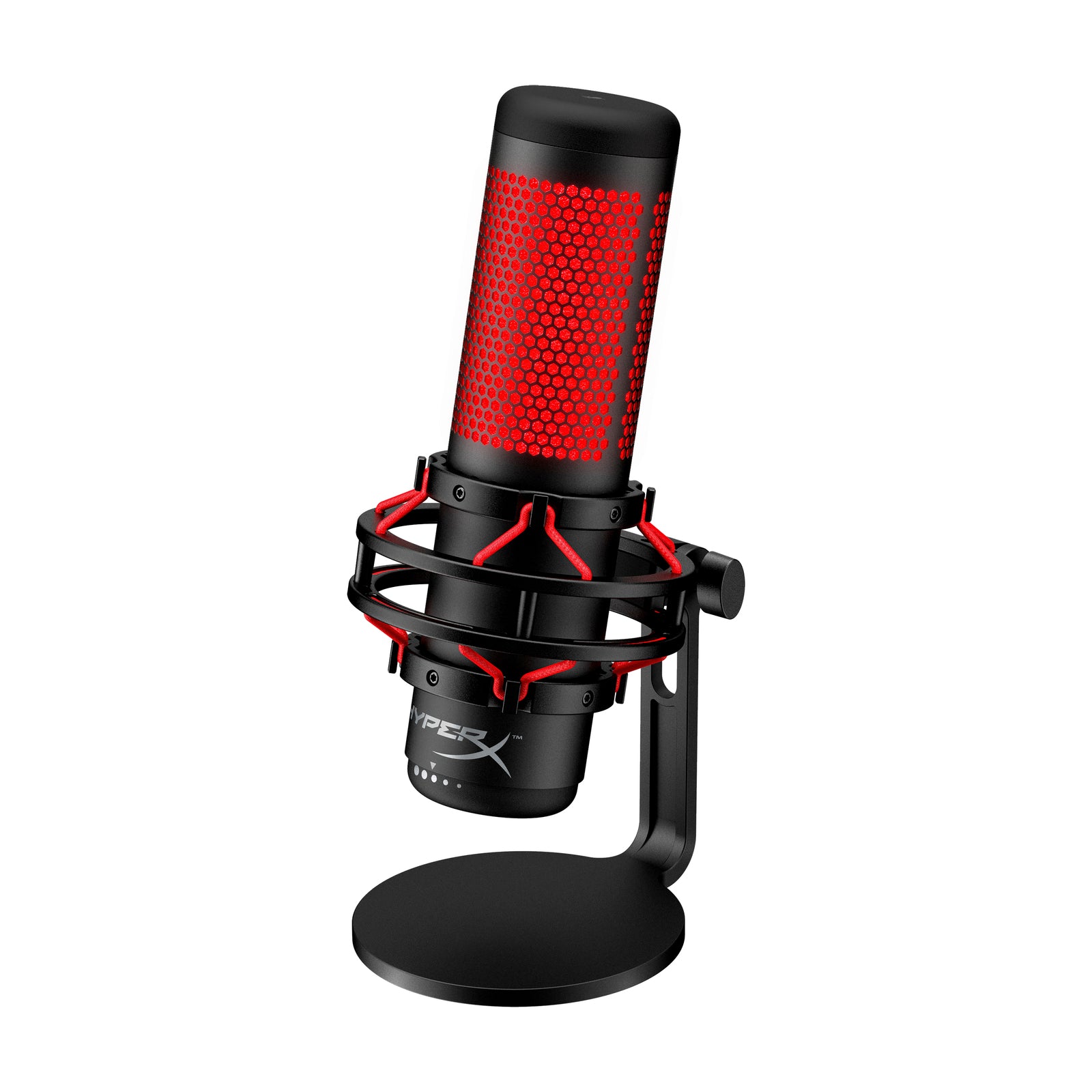HyperX QuadCast USB Condenser Gaming Microphone with Anti-Vibration Shock Mount - Perfect for Streaming, Podcasting & Gaming on PC, PS4 & Mac