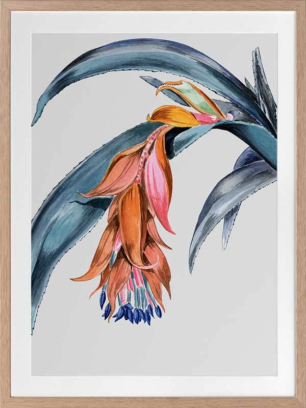 Crimson Bloom Dusk Framed Art Print - Elegant Floral Wall Decor for Living Room, Bedroom & Office - Perfect Home Decoration Gift