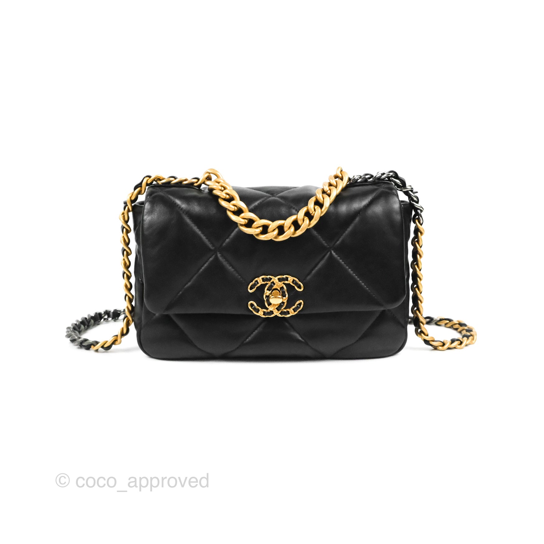 Chanel 19 Small Handbag Black Mixed Hardware - Luxury Designer Shoulder Bag for Women, Perfect for Date Night & Evening Events