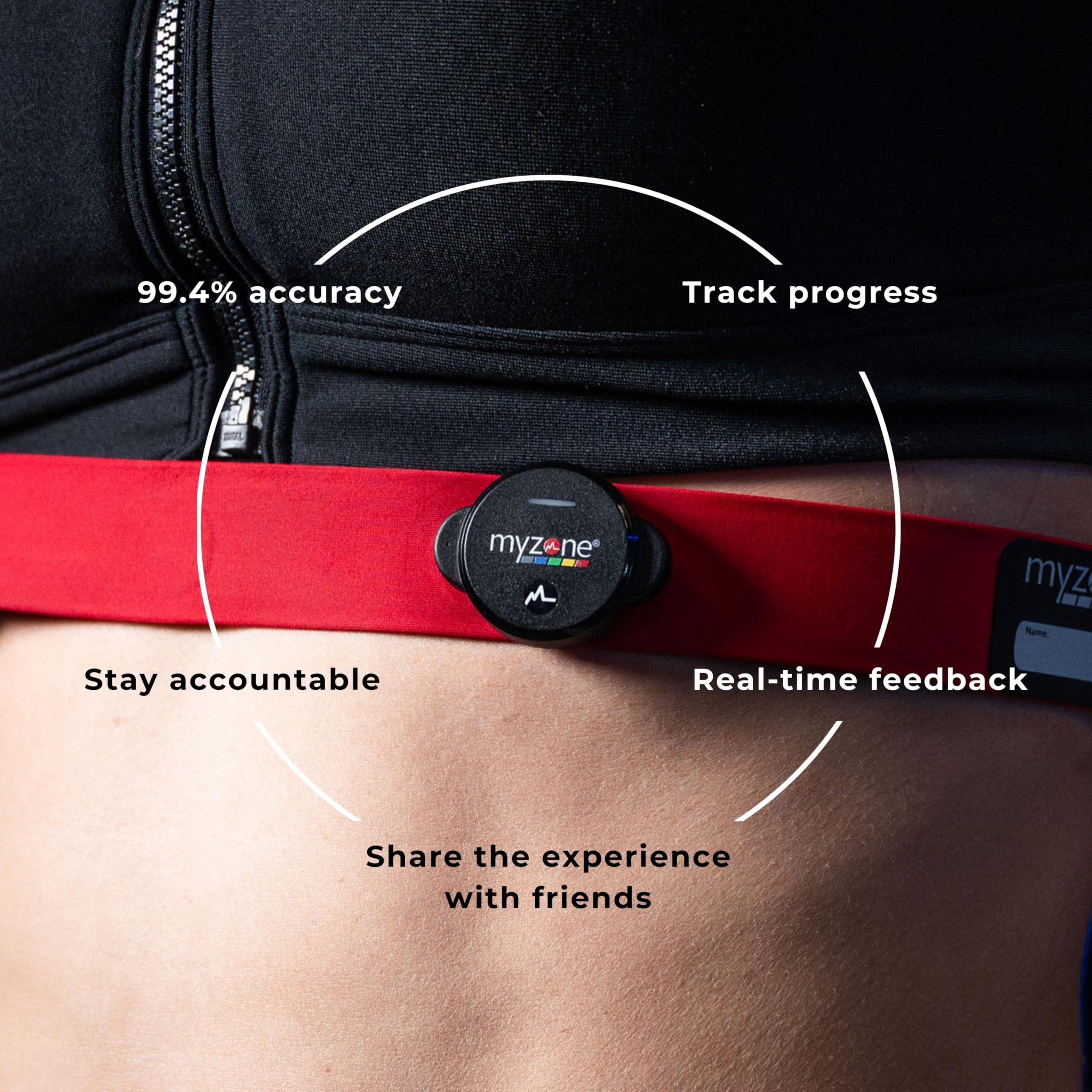 MYZONE MZ-Switch Waterproof Heart Rate Monitor - Fitness Tracker for Wrist, Arm & Chest - Ideal for Running, Cycling & Gym Workouts