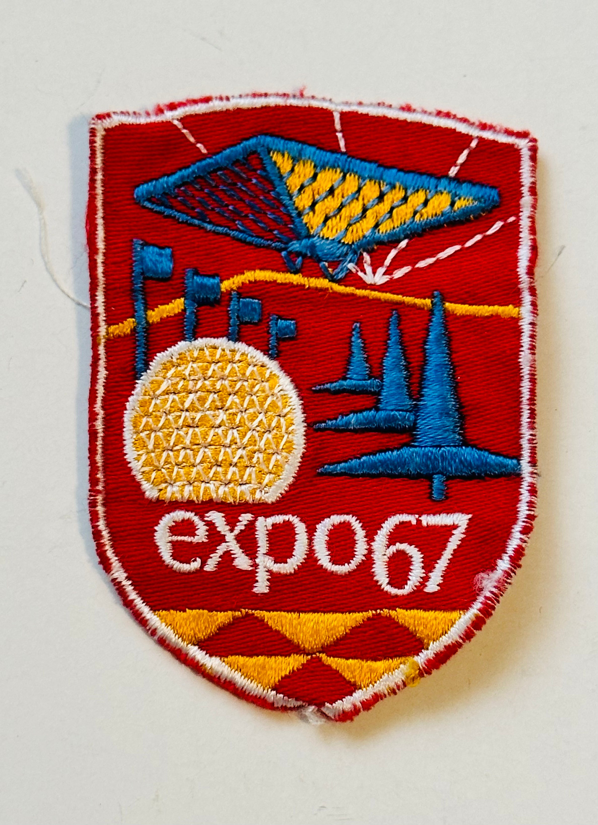 Original Vintage Expo 1967 Embroidered Patch - Collectible Souvenir from 1967 World's Fair - Perfect for Jackets, Hats, Backpacks & Memorabilia Displays
