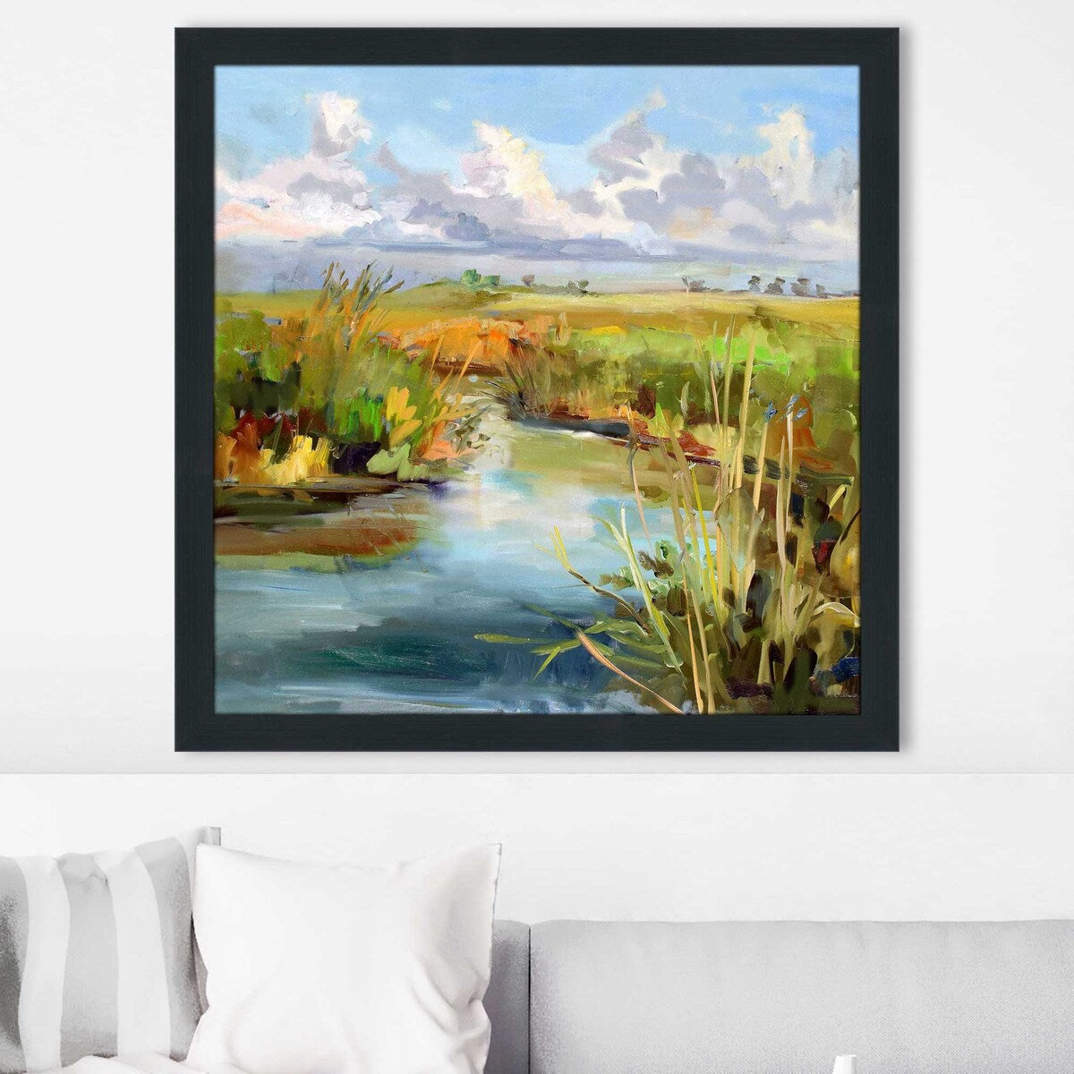 Afternoon Skies by Carol Hallock - Premium Acrylic Wall Art Print - Modern Home & Office Decor for Living Room, Bedroom, or Workspace