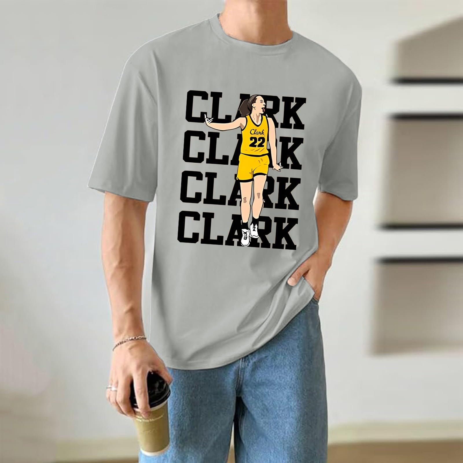 Clark Basketball Jersey - Short Sleeve Basketball T-Shirt for Men, Women & Youth - Sport Fan Gift Idea - Perfect for Games, Practice & Casual Wear