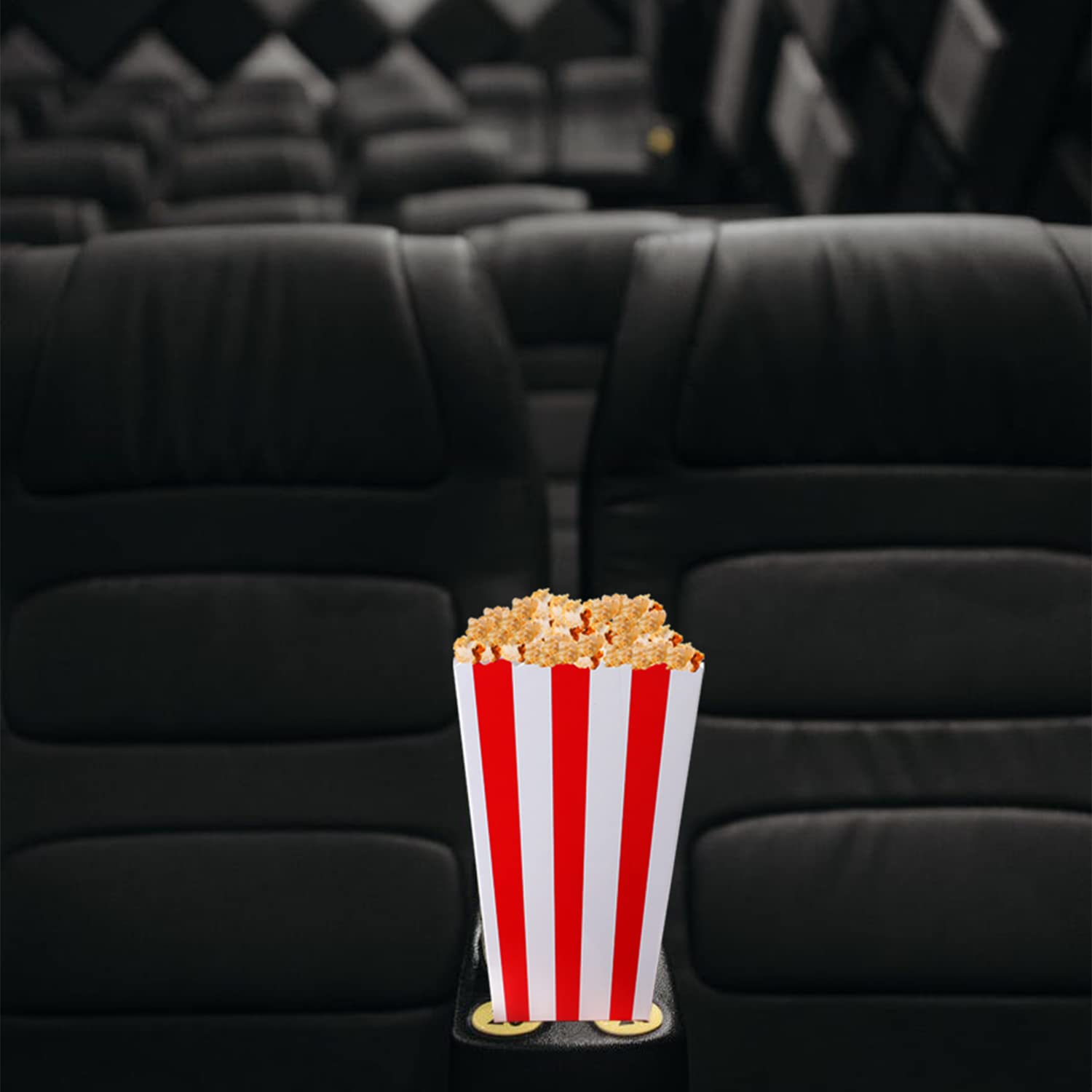 Yoosso 20-Piece Popcorn Box Set - Red & White Candy Containers for Popcorn, Cookies & Snacks | Perfect for Birthday Parties, Movie Nights, Weddings & Carnival Events