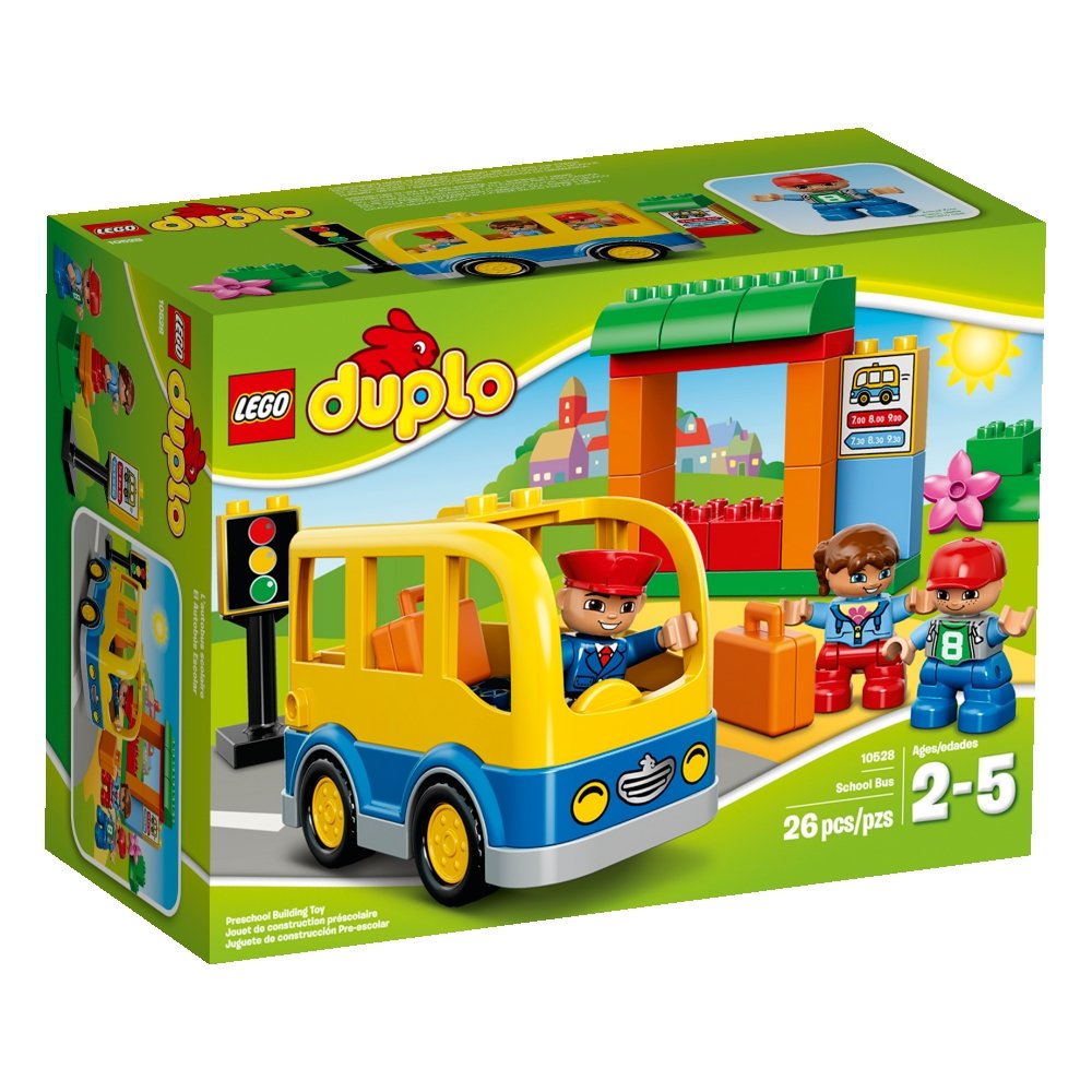 LEGO DUPLO Town School Bus 10528 Building Blocks Set for Toddlers - Educational Toy for Preschool Learning & Creative Play - Perfect for Classroom, Birthday Gifts & Pretend Play Scenes
