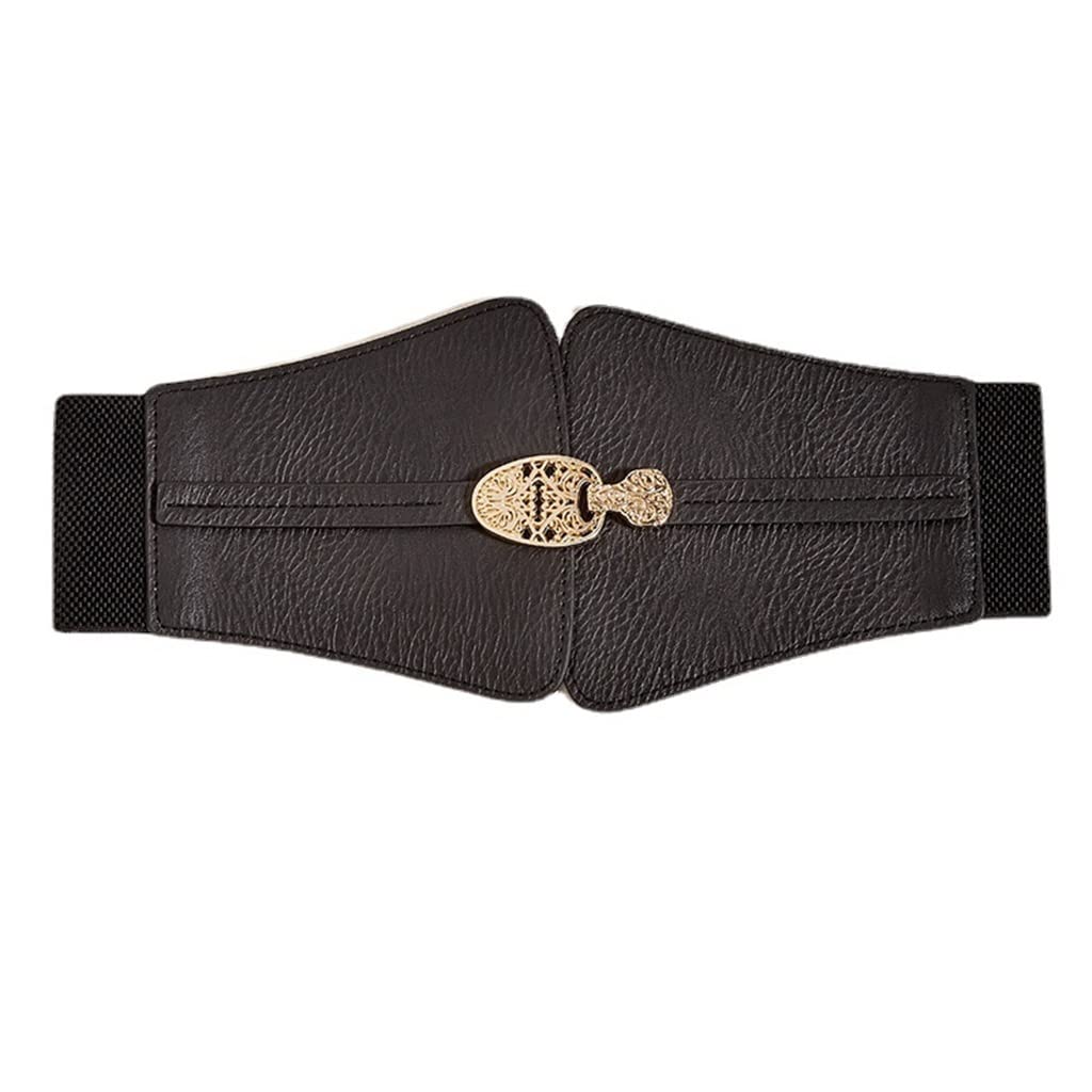 Vintage Corset Belt for Women - Elastic Waist Cincher with Adjustable Wide Band - Black 68cm - Perfect for Dresses, Coats & Waist Training