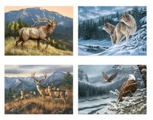 HTL Premium Birthday Greeting Cards - Mountain Majesty Design (Box of 12) - Perfect for Birthdays, Anniversaries & Special Occasions