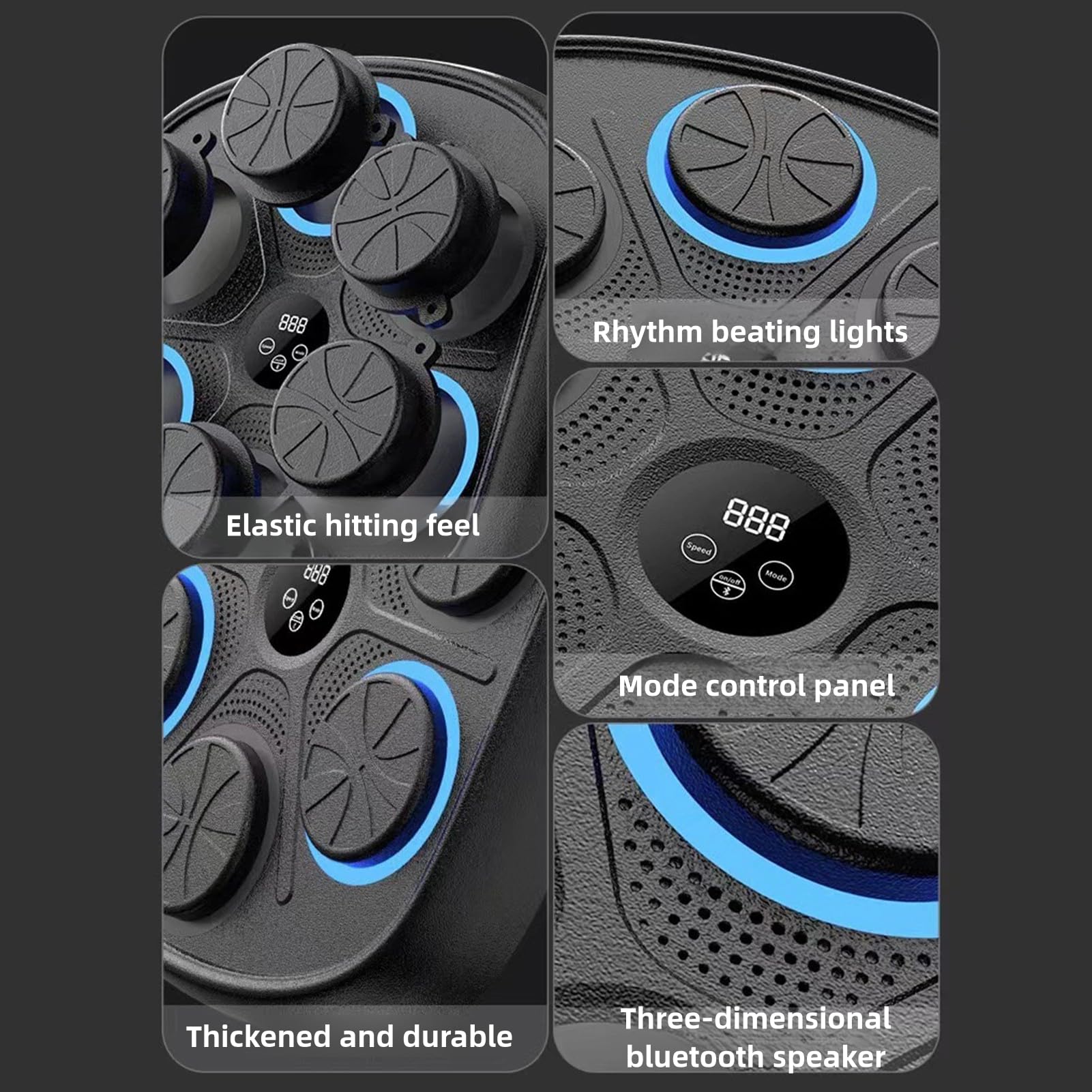 2025 Upgrade Smart Music Boxing Machine with Boxing Gloves - Bluetooth 3.0 Electronic Boxing Trainer for Adults & Kids - Wall Mounted for Home, Gym, Office - Perfect for Fitness Training, Stress Relief & Interactive Workouts