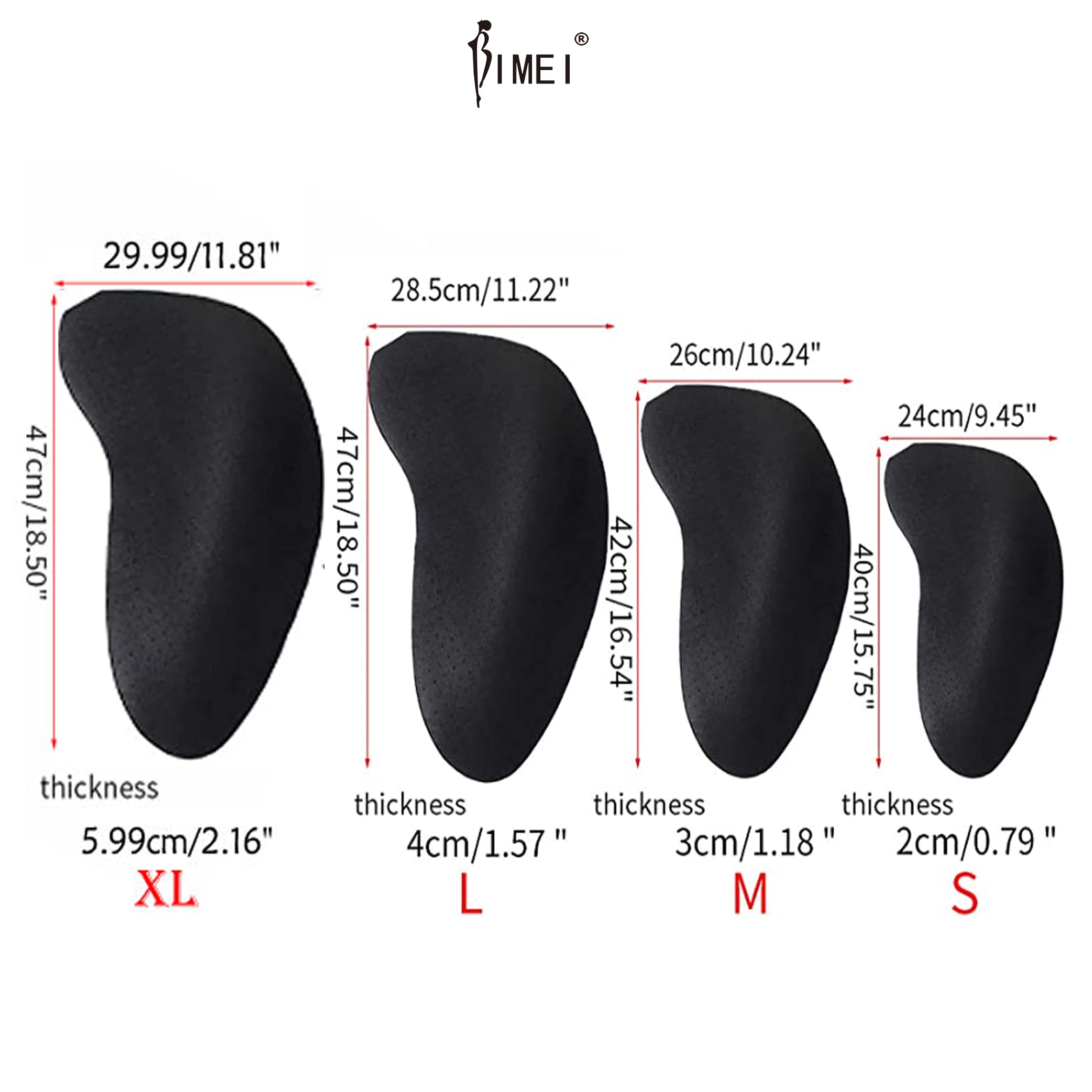 BIMEI 2PS Self-Adhesive Thigh & Hip Pads for Body Shaping - Lift & Enhance Curves - Crossdressing & Cosplay Accessories (Medium, Black) - Perfect for Costume Parties, Drag Shows & Everyday Wear