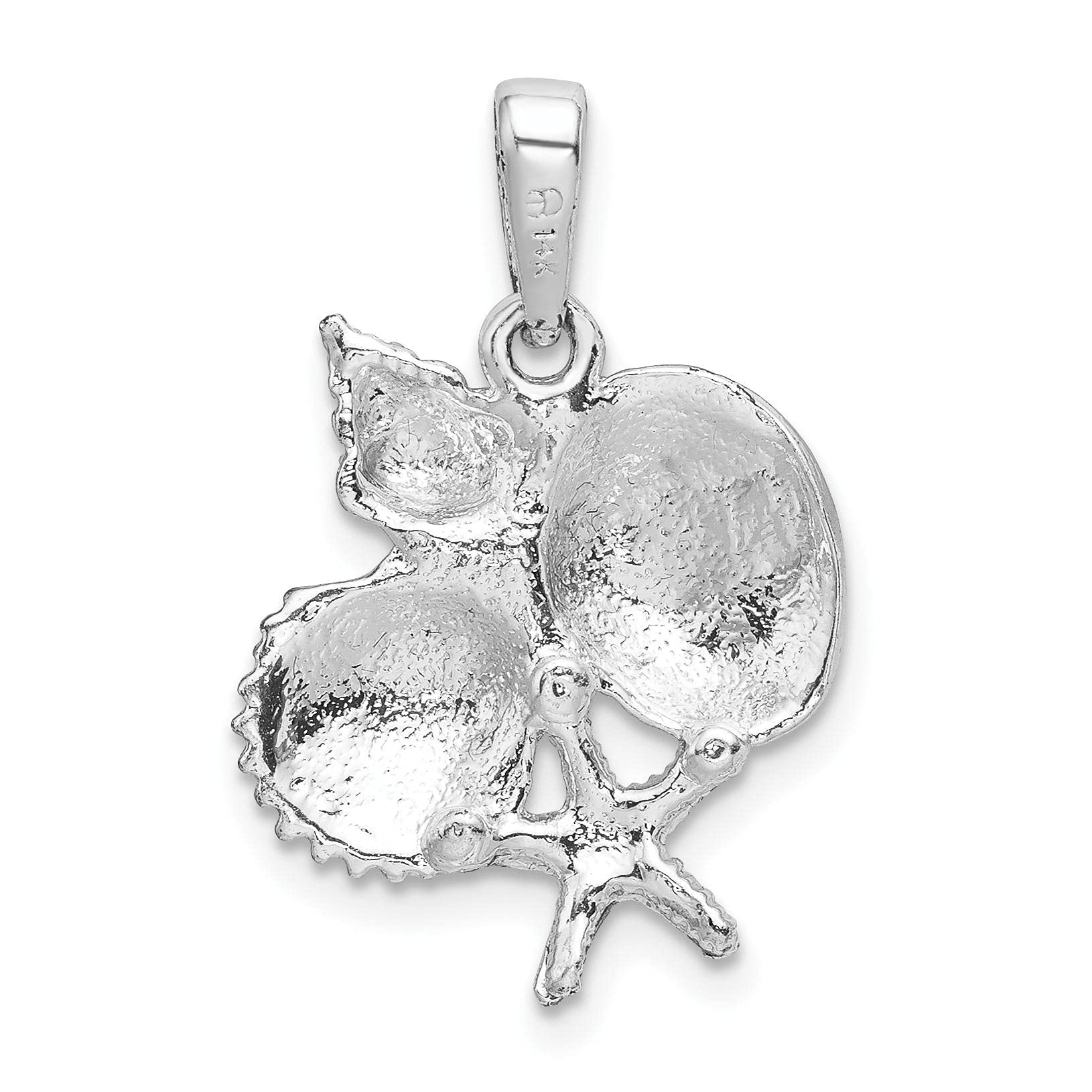 925 Sterling Silver Nautical Sea Life Charm Bracelet with Polished Shells & 14K Gold Starfish Pendant - Perfect for Beach Vacations, Summer Jewelry Gifts & Ocean-Themed Fashion Accessories