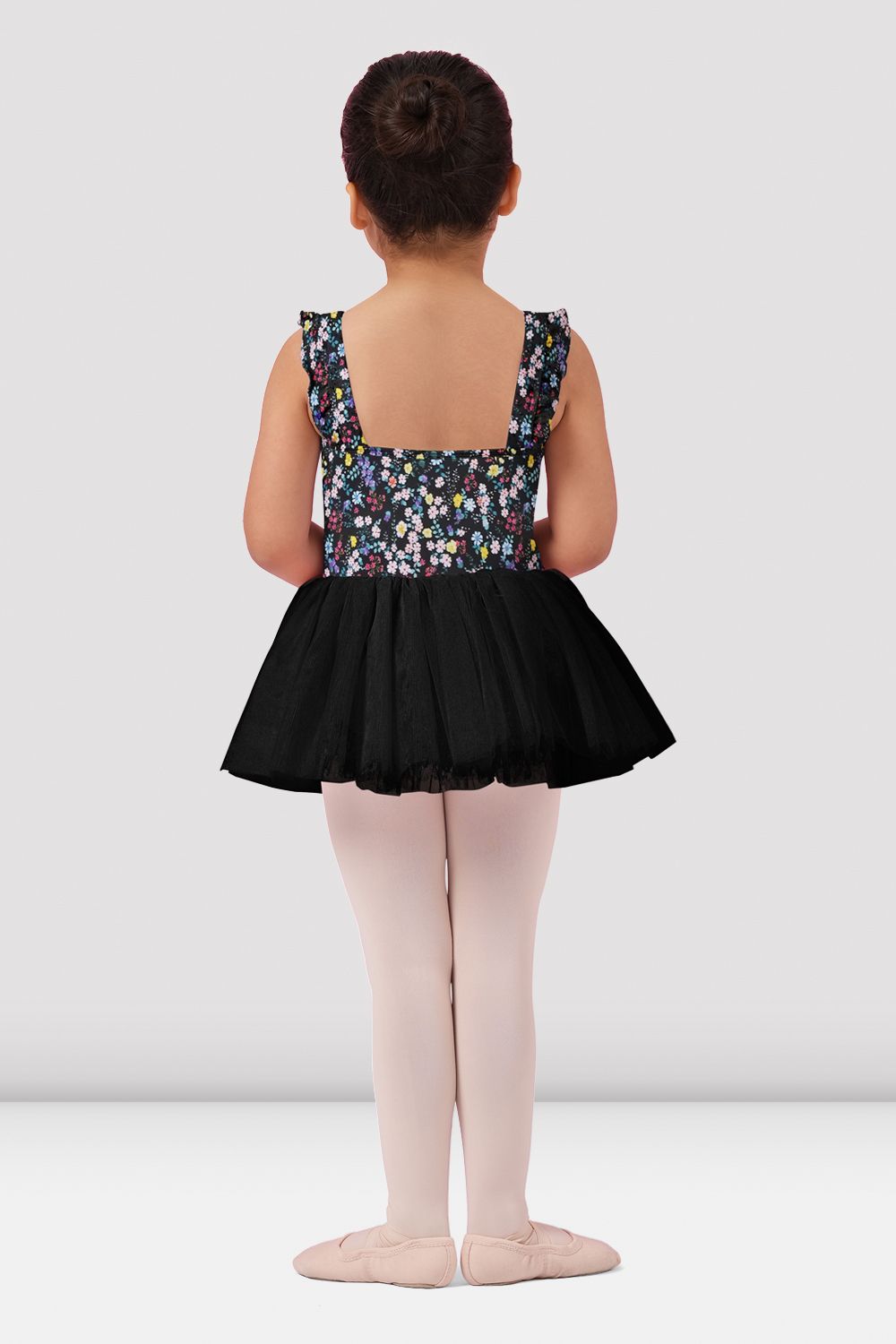 Mirella Girls Floral Print Wide Strap Tutu Dress - Perfect for Birthday Parties, Photo Shoots & Special Occasions