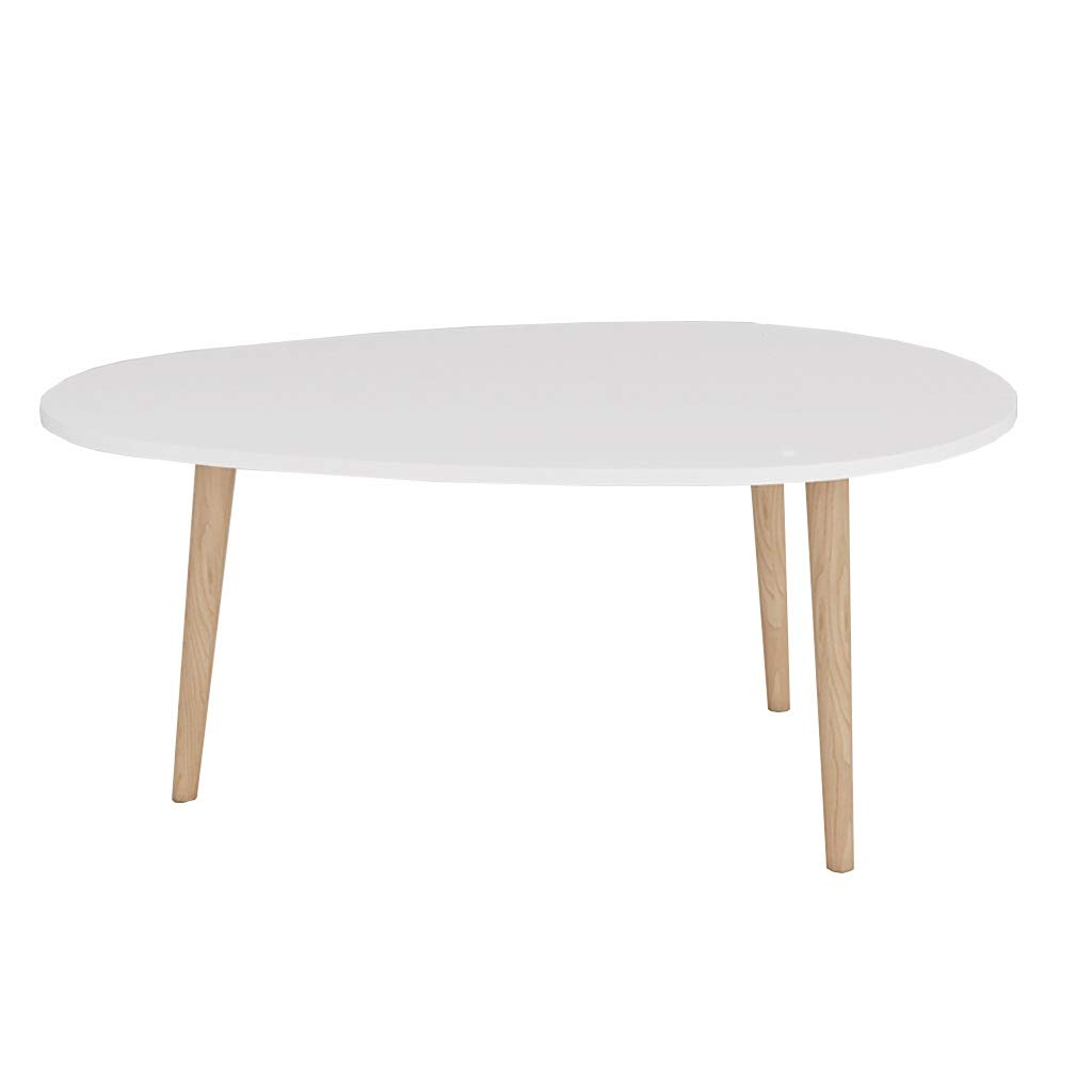 ZWJLIZI Small White Coffee Table - Minimalist Apartment Furniture for Living Room & Bedroom | Multi-Functional Side Table, End Table, Nightstand | Perfect for Small Spaces, Studio Apartments & Home Decor