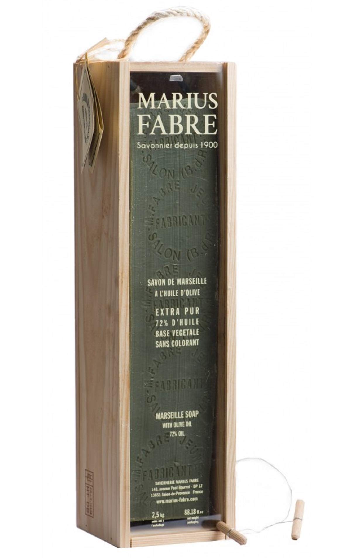 Marius Fabre Marseille Extra Pure 72% Olive Oil Vegetable Soap - Natural Skin Care for Face, Body & Baby - Moisturizing & Gentle Cleansing for Sensitive Skin