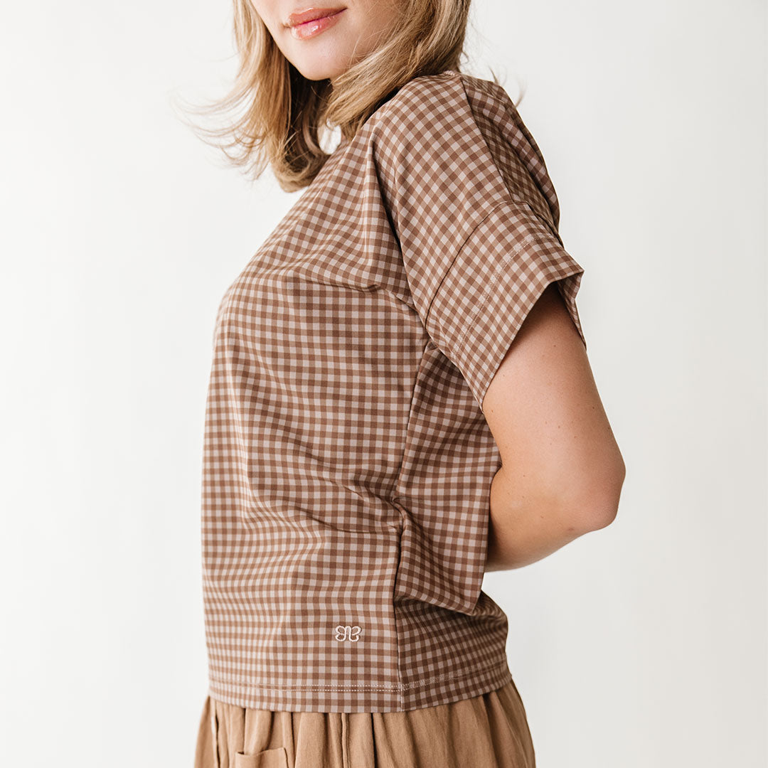 Boss Tee - Premium Cinnamon Check Plaid Shirt for Men | Stylish Casual Wear for Office, Outings & Everyday Fashion