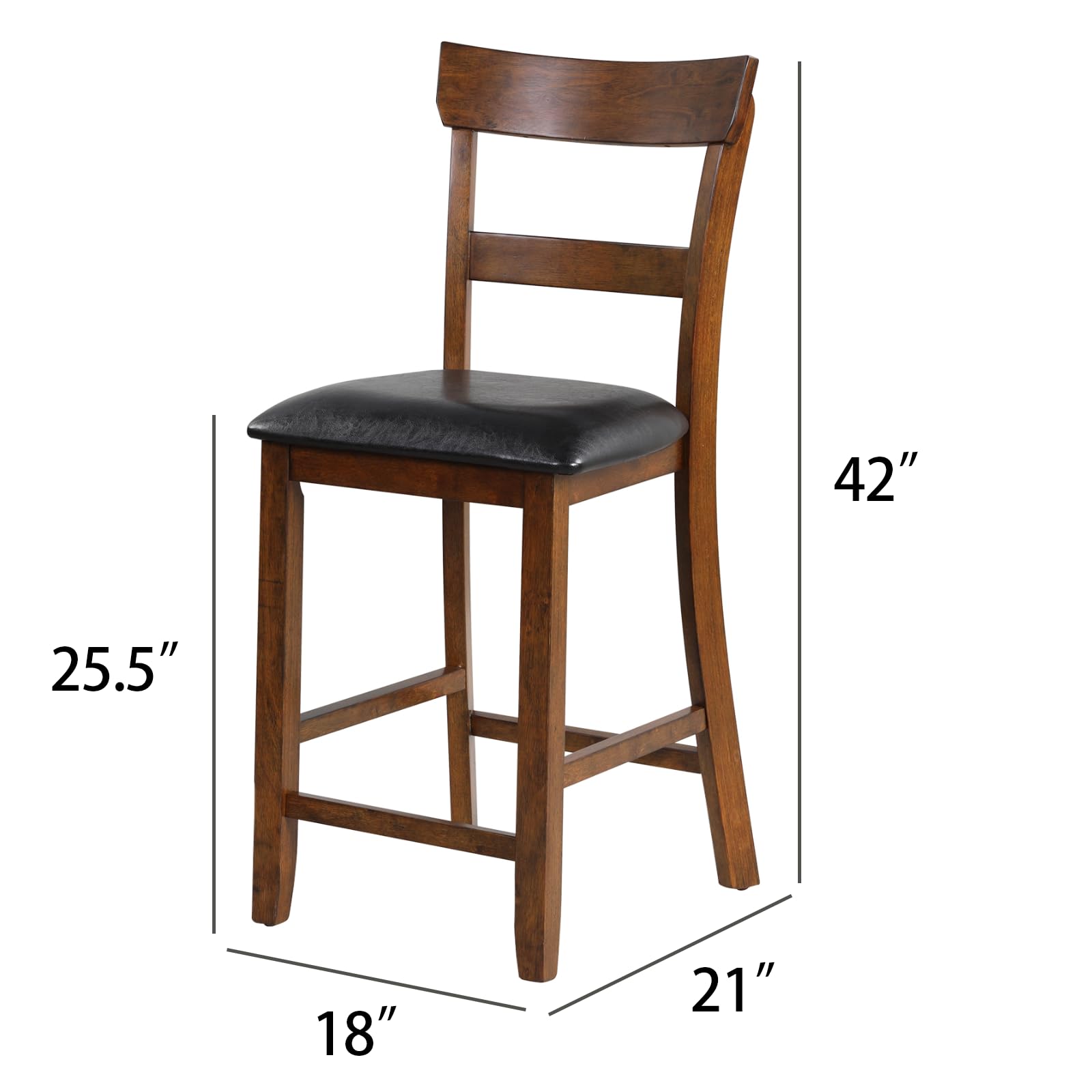 ERGOMASTER 2-Piece Farmhouse Dining Chair Set - 25.5