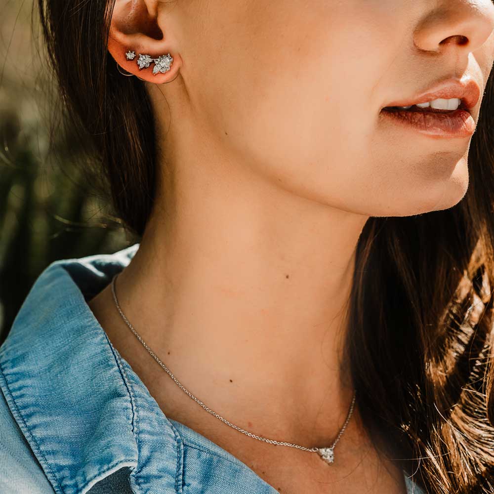 Triple Play Crystal Post Earrings for Women - Elegant & Hypoallergenic Stud Earrings for Daily Wear, Parties & Gifts | Perfect for Work, Date Night & Special Occasions