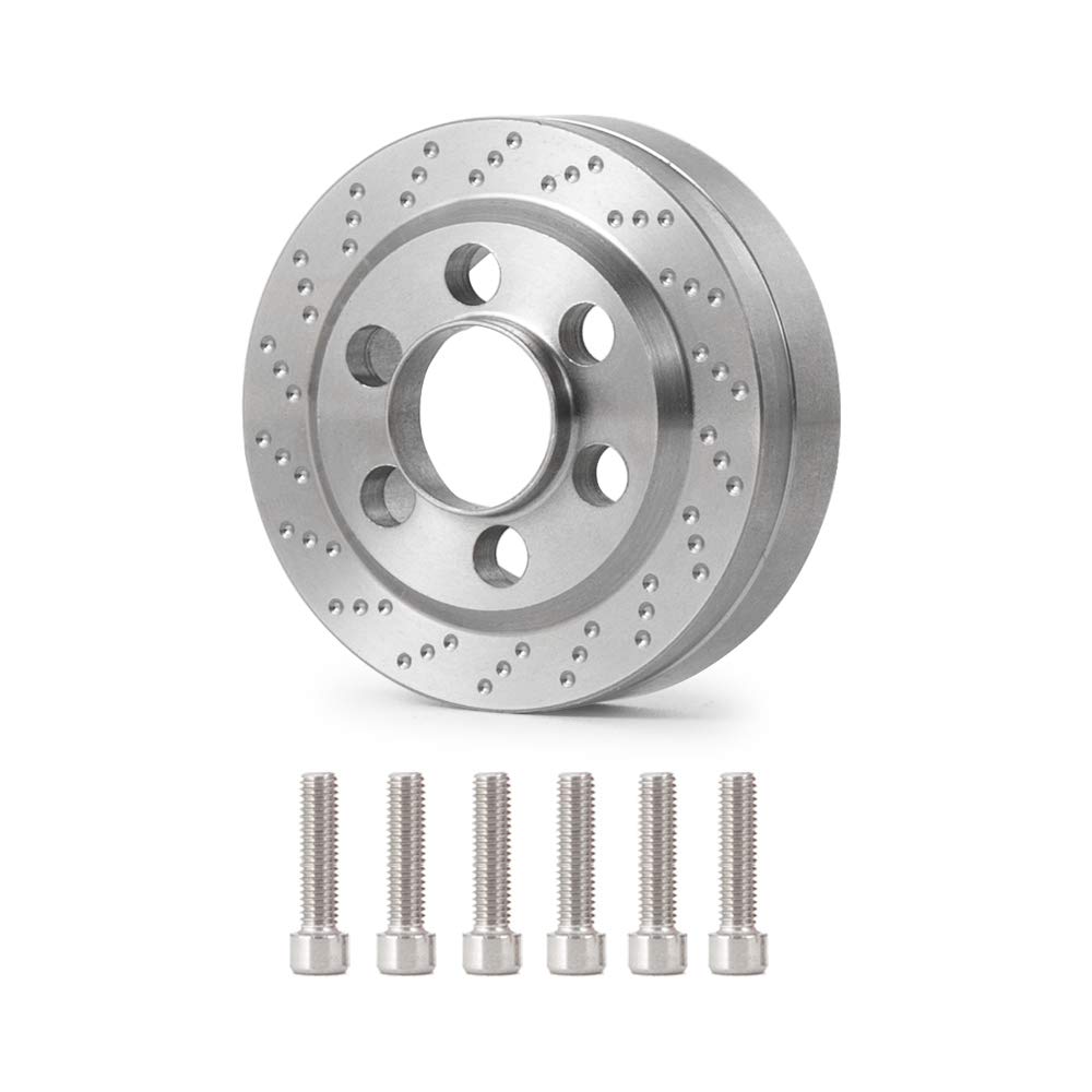 4Pcs 60g Stainless Steel Internal Wheel Weights for 1/10 SCX10 RC Crawler - Counterbalance for 1.9