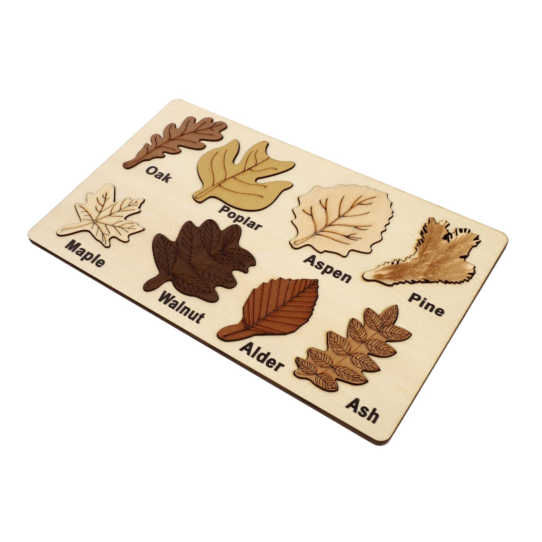 **ERINGOGO 4-Piece Leaf Jigsaw Puzzle - Wooden Baby Toys for Toddlers, Educational Shape Learning Toy for Early Childhood Development - Perfect for Montessori, Preschool & Home Playtime**