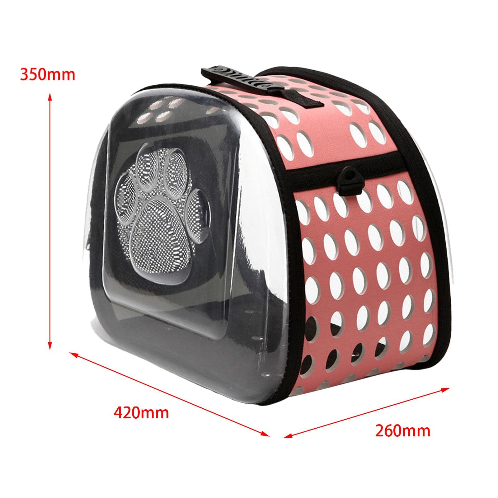 Enakshi Large Cat Carrier with Adjustable Shoulder Strap - Pink Pet Travel Backpack for Hiking, Vet Visits & Airplane Trips | Durable Pet Supplies for Cats & Small Dogs