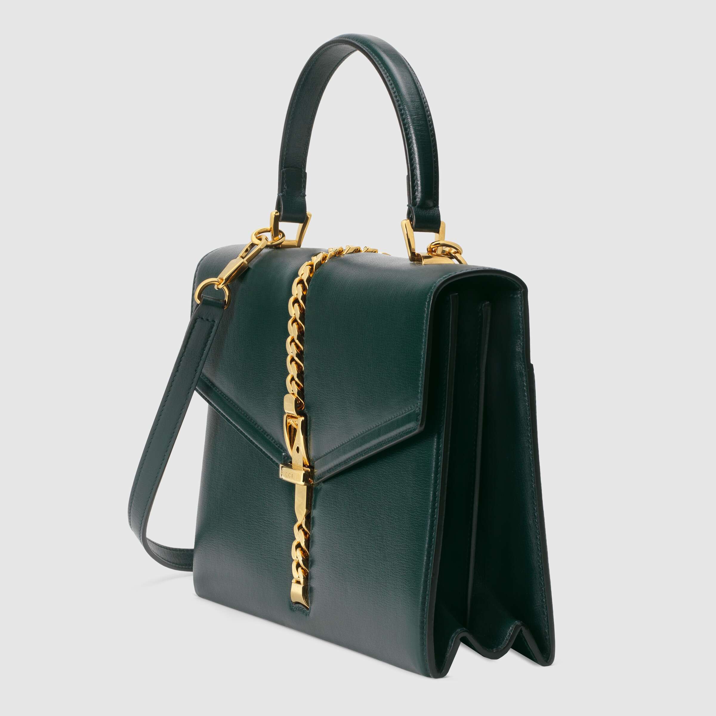 Gucci Sylvie 1969 Small Top Handle Bag in Green - Luxury Leather Crossbody Purse for Women, Perfect for Work, Date Night & Special Occasions