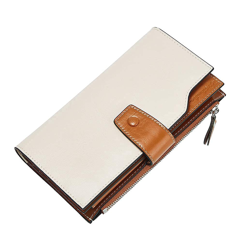 BOSTANTEN Women's Genuine Leather Handbag - Stylish Designer Purse & Tote Bag Bundle with Large Capacity Wallet, Cash Clutch & Zipper Pouch | Perfect for Work, Travel & Everyday Use