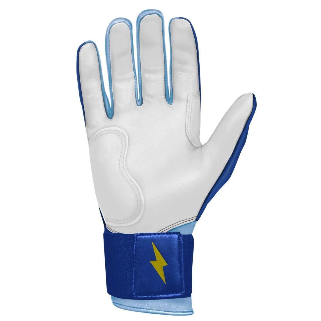Premium Bruce Bolt PRO Phillips Long Cuff Batting Gloves - Navy Blue Baseball Gloves for Hitting & Fielding | Ideal for Baseball, Softball & Training Sessions