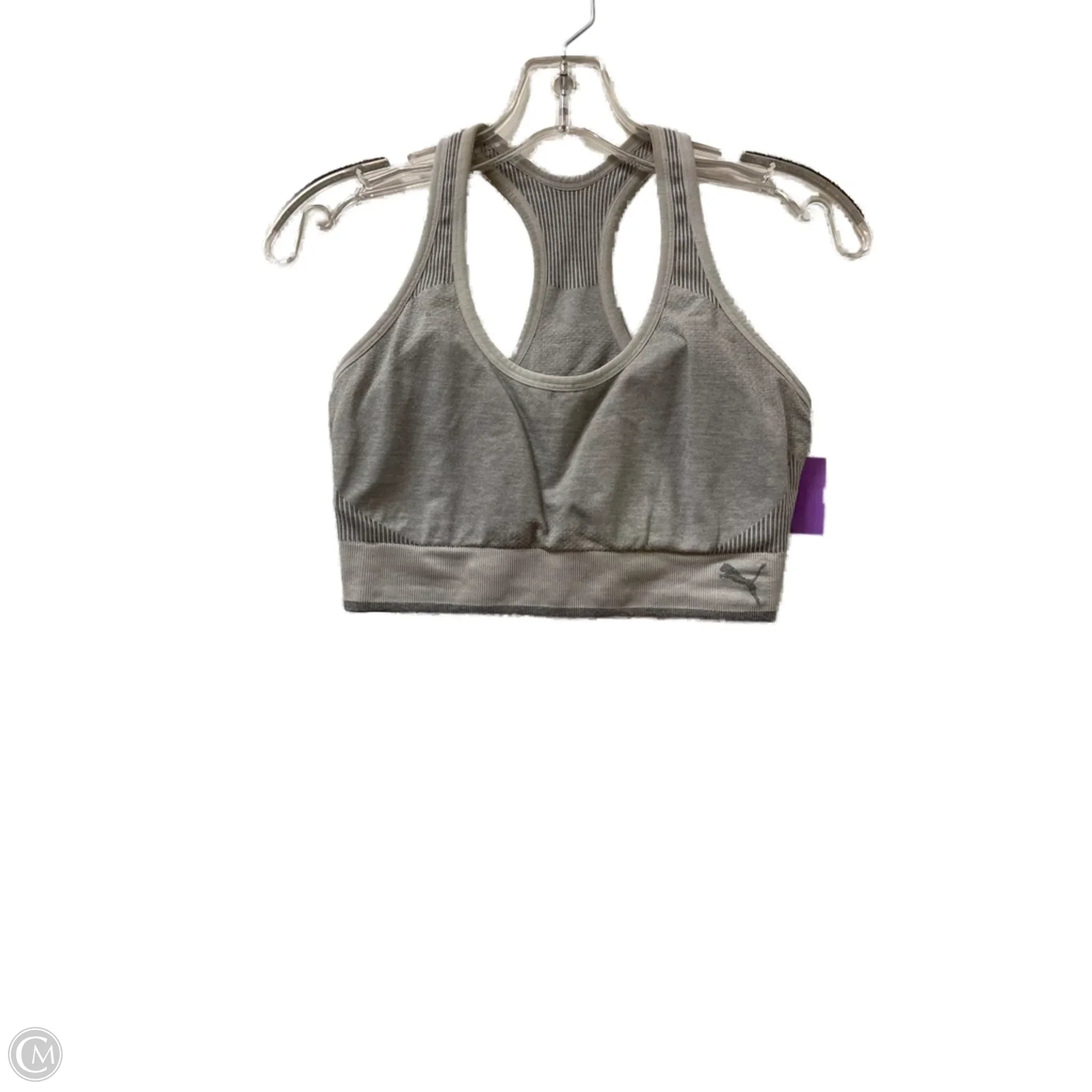 Puma Women's Ivory Athletic Sports Bra - Size Large - High Support Workout Top for Running, Yoga & Gym