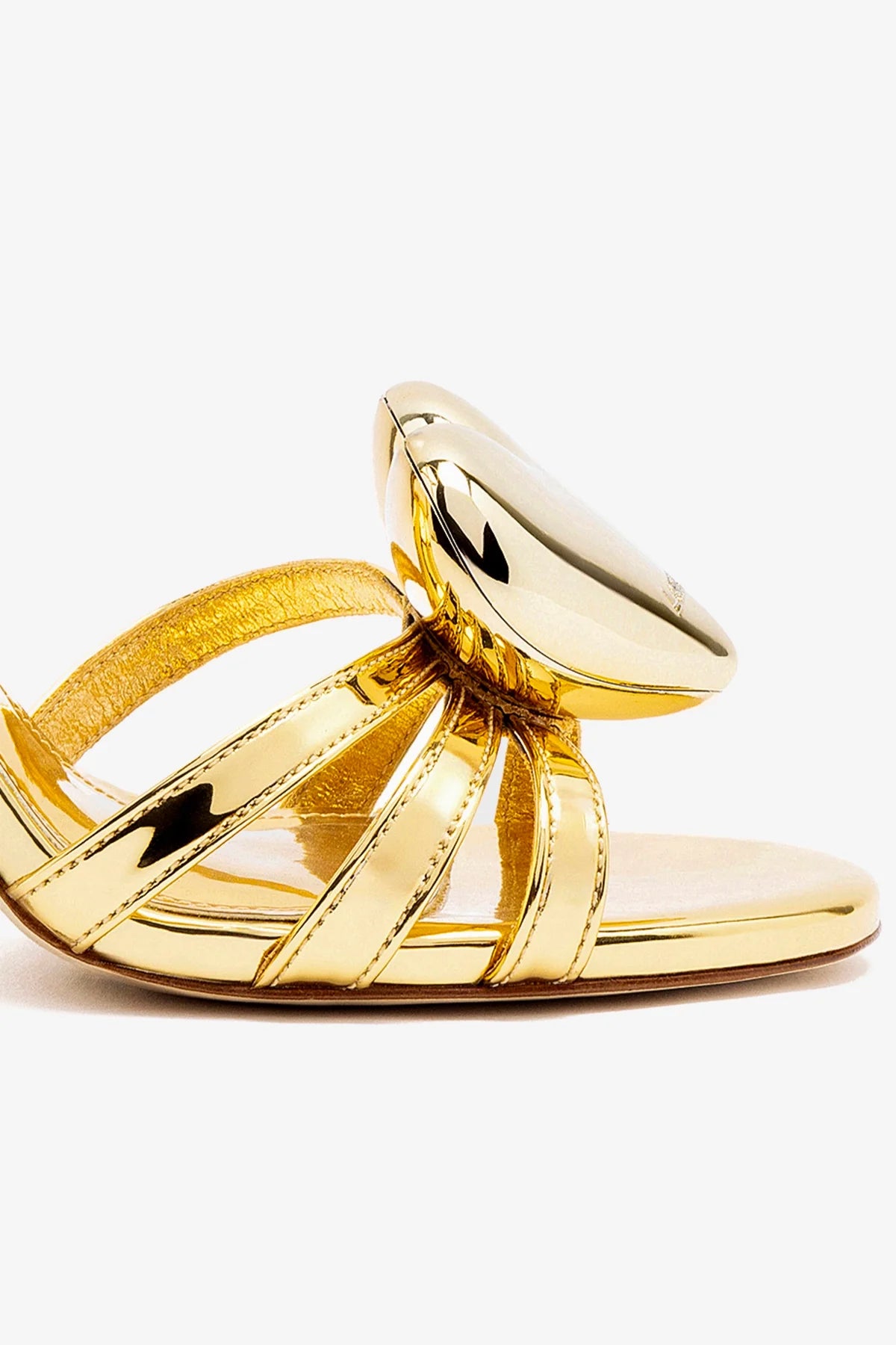 Amore Women's Gold Mirror Sandals - Elegant Gladiator Style for Summer, Beach, and Casual Outings