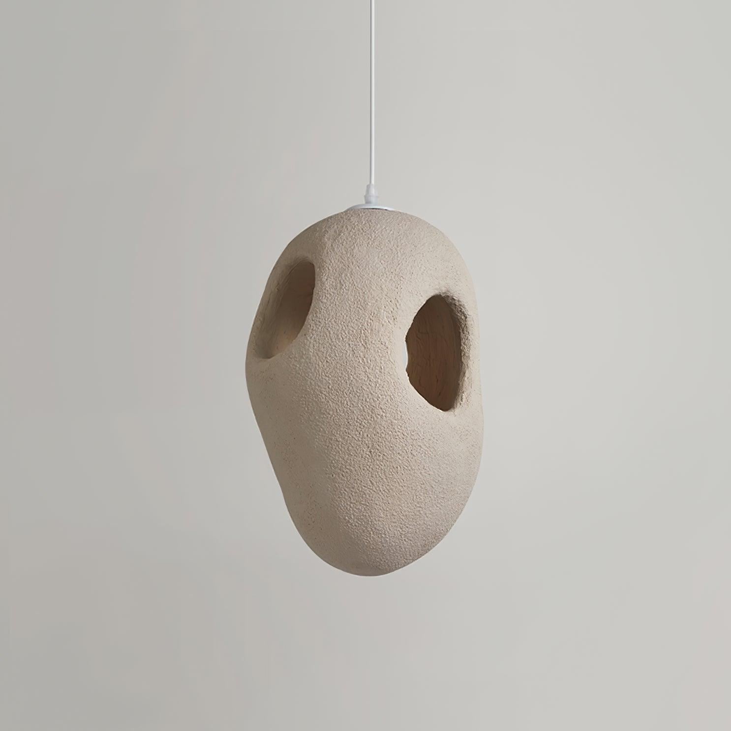 Handmade White Pendant Light - Modern Glass Hanging Lamp for Kitchen Island, Dining Room & Bedroom Lighting