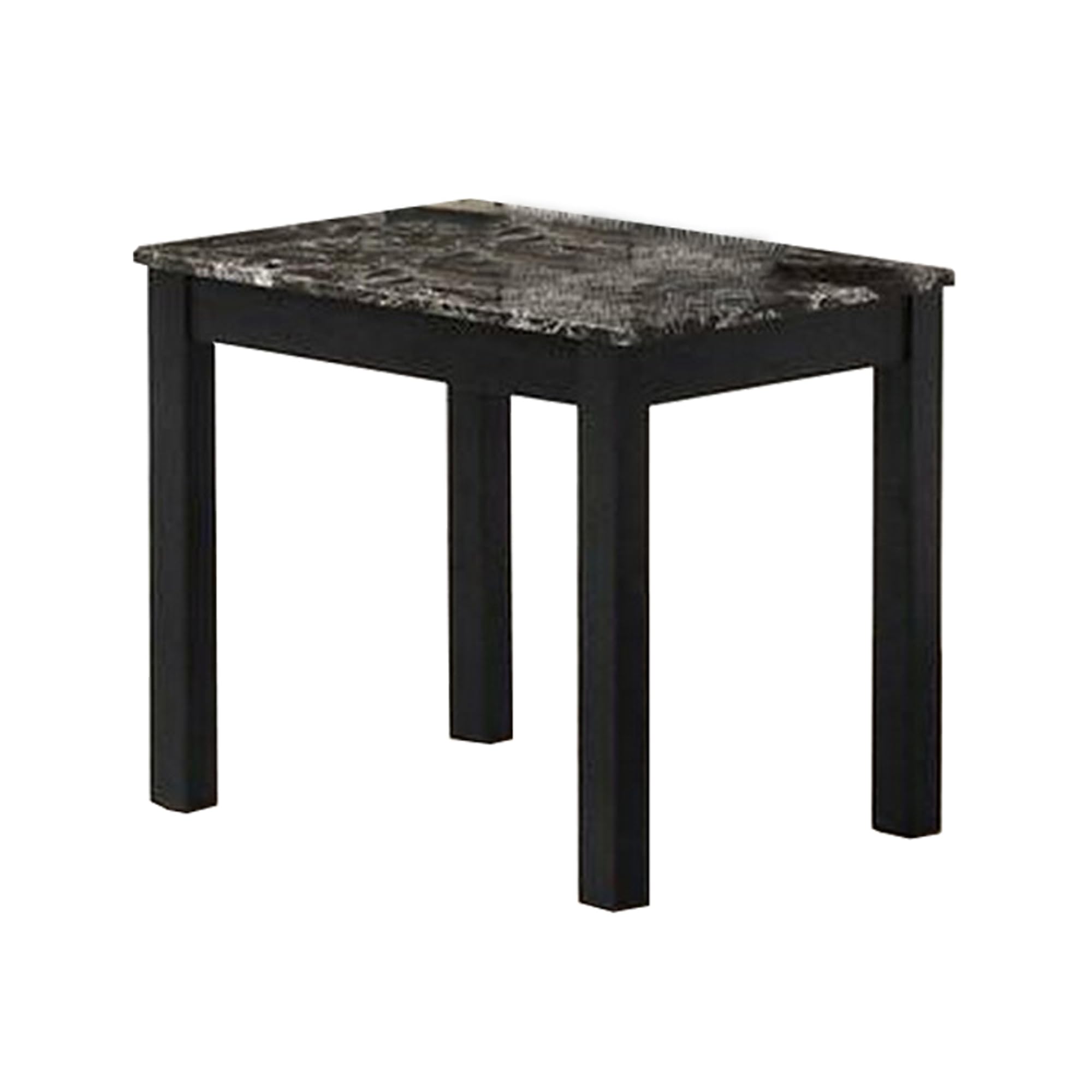 Benjara 3-Piece Coffee Table Set with Faux Marble Top - Black End Tables for Living Room, Modern Side Tables for Sofa & Lounge Furniture