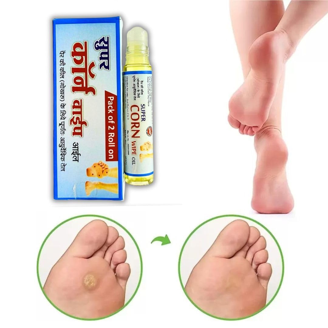 Super Corn Wash Callus Remover - 20ml Ayurvedic Foot Care Oil for Smooth Feet, Hard Skin & Plantar Wart Treatment | Natural Ingredients | Perfect for Pedicures, Cracked Heels & Dry Skin Relief