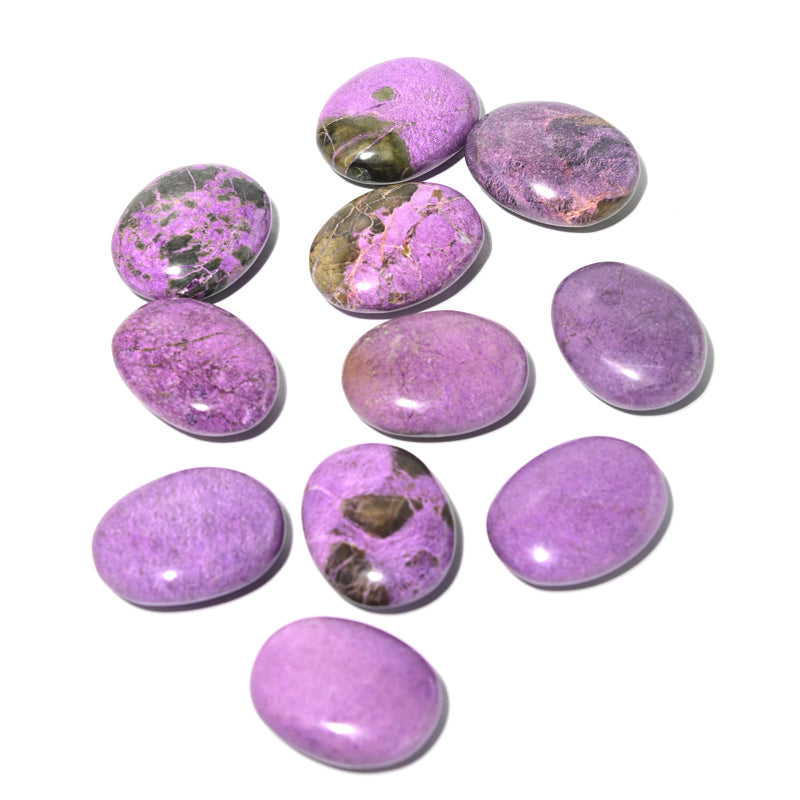 Atlantisite Palm Stone - Healing Crystal for Stress Relief & Meditation | Natural Serpentine & Stichtite Stone | Perfect for Reiki, Chakra Balancing & Spiritual Healing