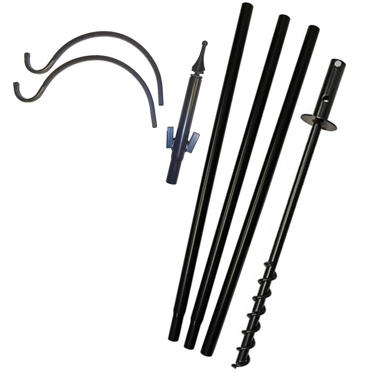 Two Arm Feeding Station with Twister Ground Socket - Heavy Duty Livestock Feeder for Cattle, Horses & Goats | Durable Outdoor Farm & Ranch Equipment