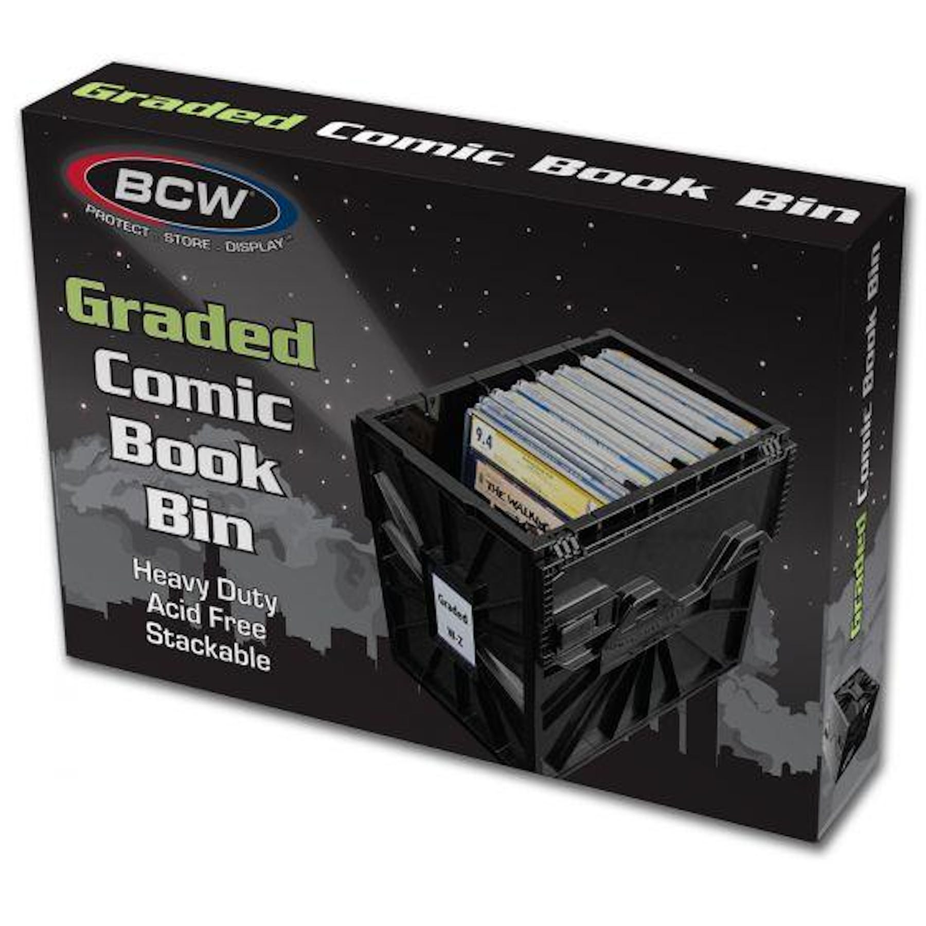 BCW Graded Comic Book Storage Bin - Organize & Protect Your Comic Collection - Perfect for Collectors, Comic Shops & Home Display