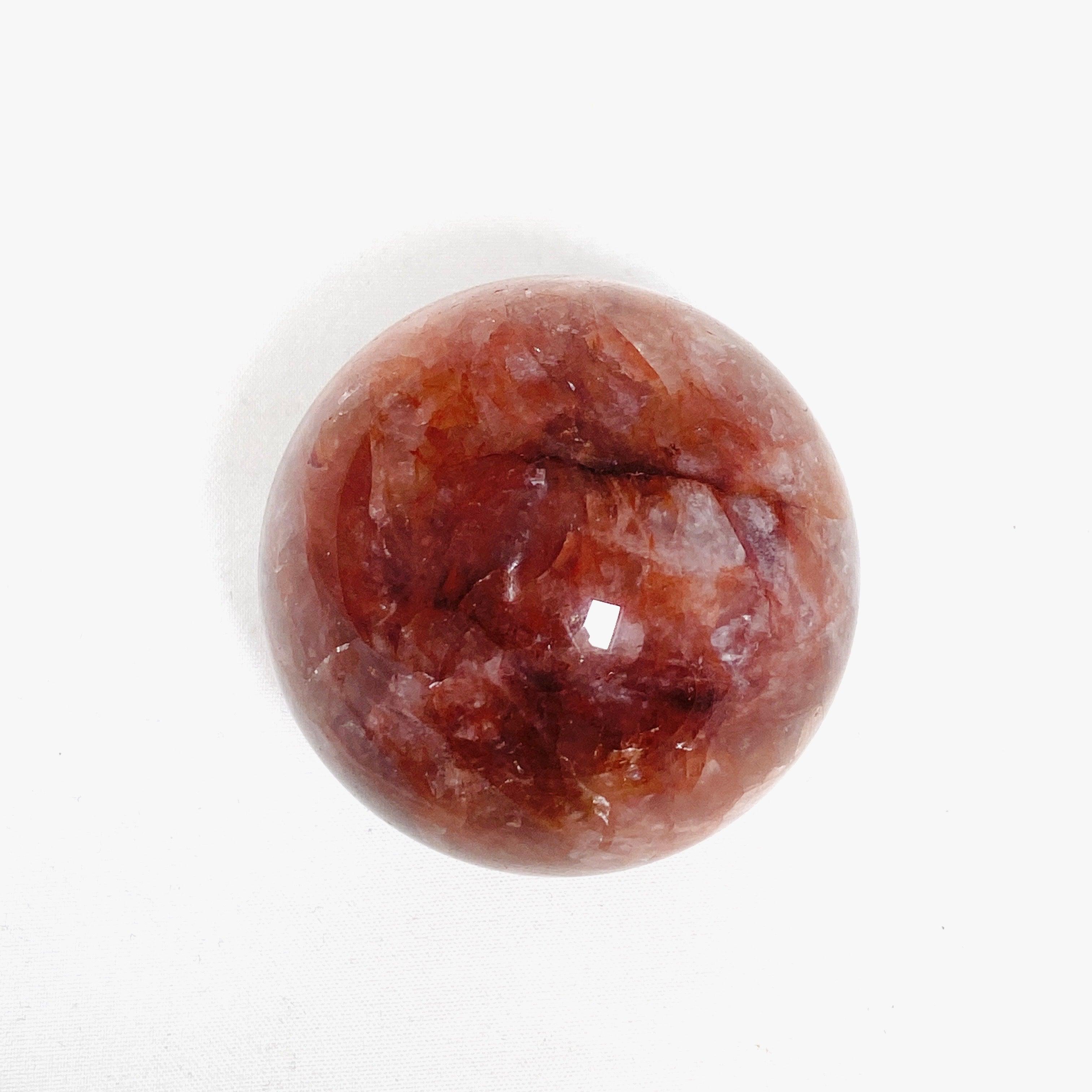 Natural Fire Quartz Sphere FQS 07 - Healing Crystal for Meditation, Reiki & Home Decor | Perfect for Spiritual Healing, Energy Work & Feng Shui