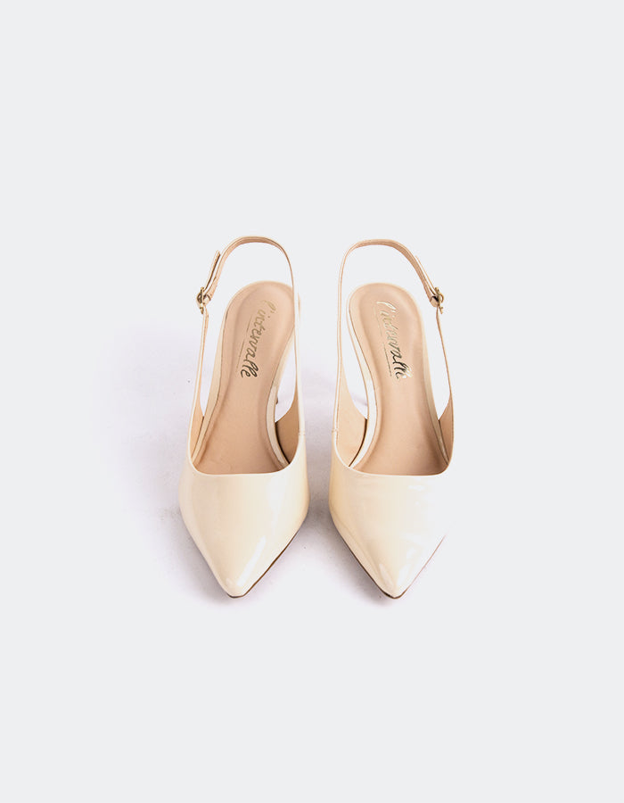 Borage Nude Patent Leather Heels - Elegant Women's High Heels for Parties, Weddings & Evening Events