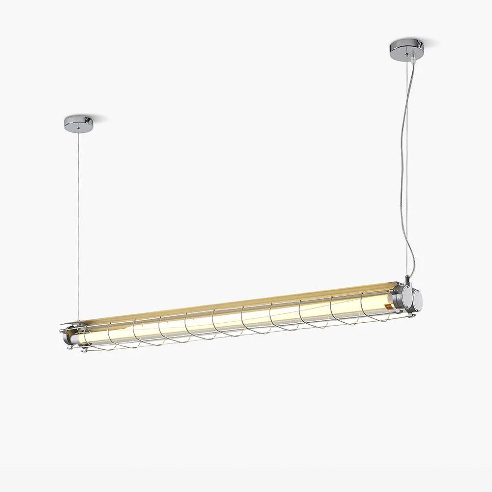 Handmade Artisan Glass Linear Chandelier - Modern Crystal Pendant Light Fixture for Dining Room, Living Room & Bedroom