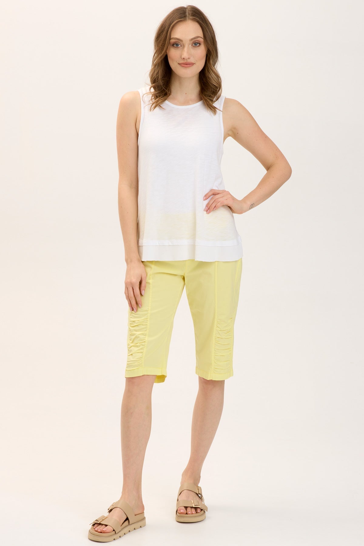 Philo Tank Top for Women - Soft & Comfortable White Basic Tee - Perfect for Casual Wear, Gym, and Everyday Outfits