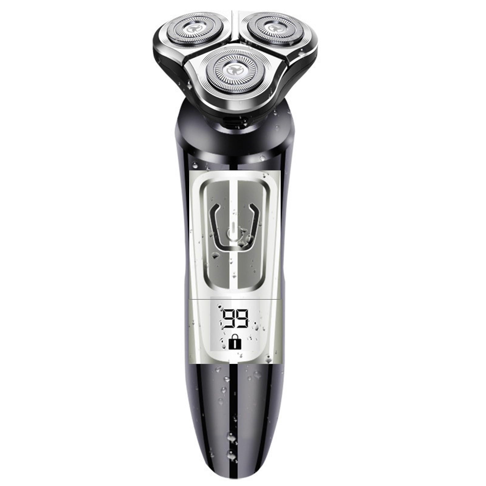 Best Electric Razor for Men - Rechargeable & Waterproof Wet/Dry Shaver - Cordless Men's Shaver for Smooth Shaving - Perfect for Travel, Gym & Daily Use (White)