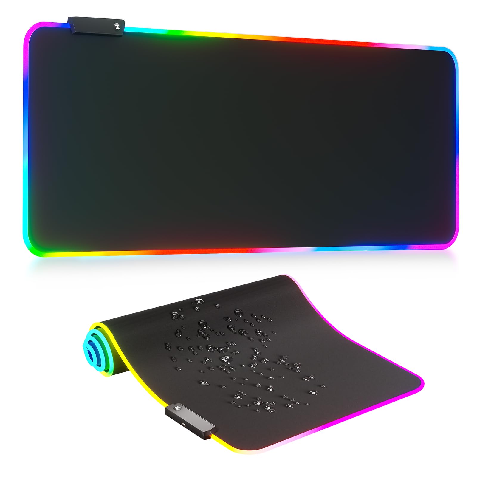 RGB LED Gaming Mouse Pad - Large Extended Glowing Mouse Mat for PC, Laptop, Mac - Perfect for Gaming Setup, Office Work & Streaming Studio