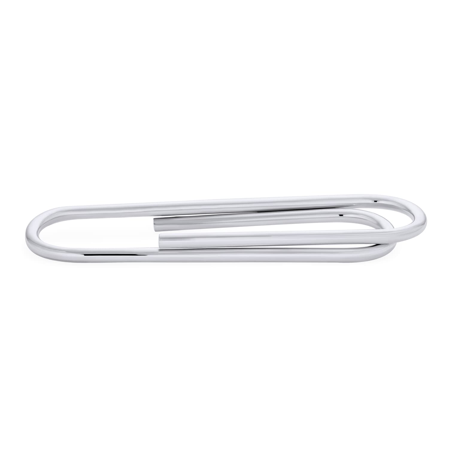 Custom Sterling Silver Money Clip for Men - Personalized Horseshoe & Golf Design - Strong Plain Paper Clip Style - Ideal Gift for Father, Teens, Graduation & Special Occasions
