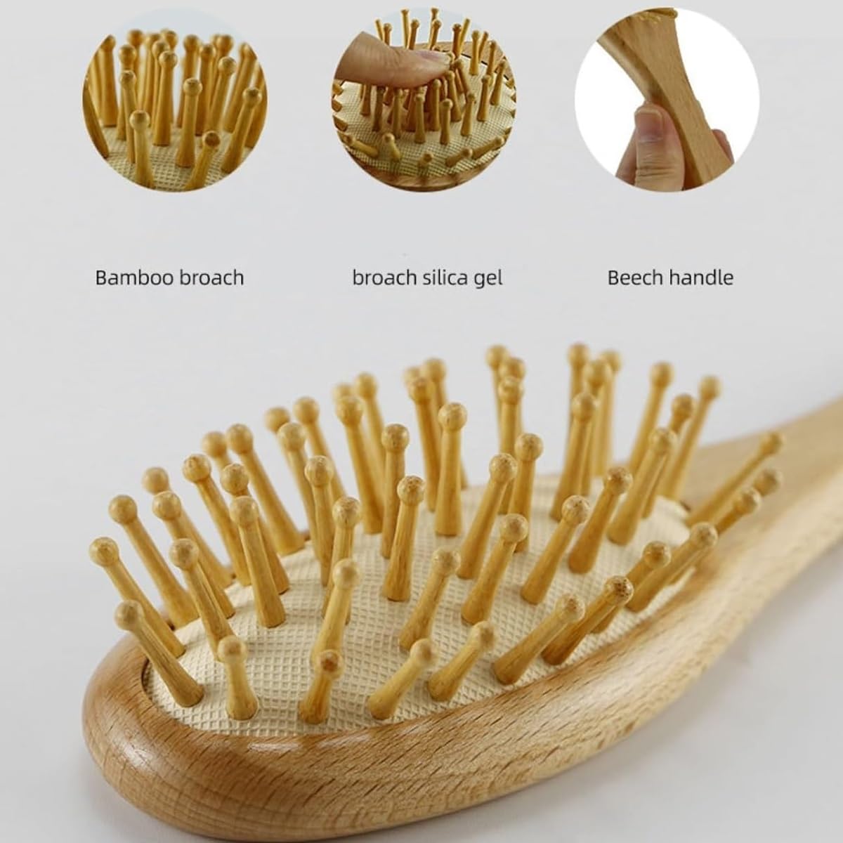 Personalized Baby Hairbrush with Engraved Name - Natural Wooden Newborn Hair Brush & Comb Set for Infants - Perfect Baby Shower Gift & Gentle Hair Care for Sensitive Scalps