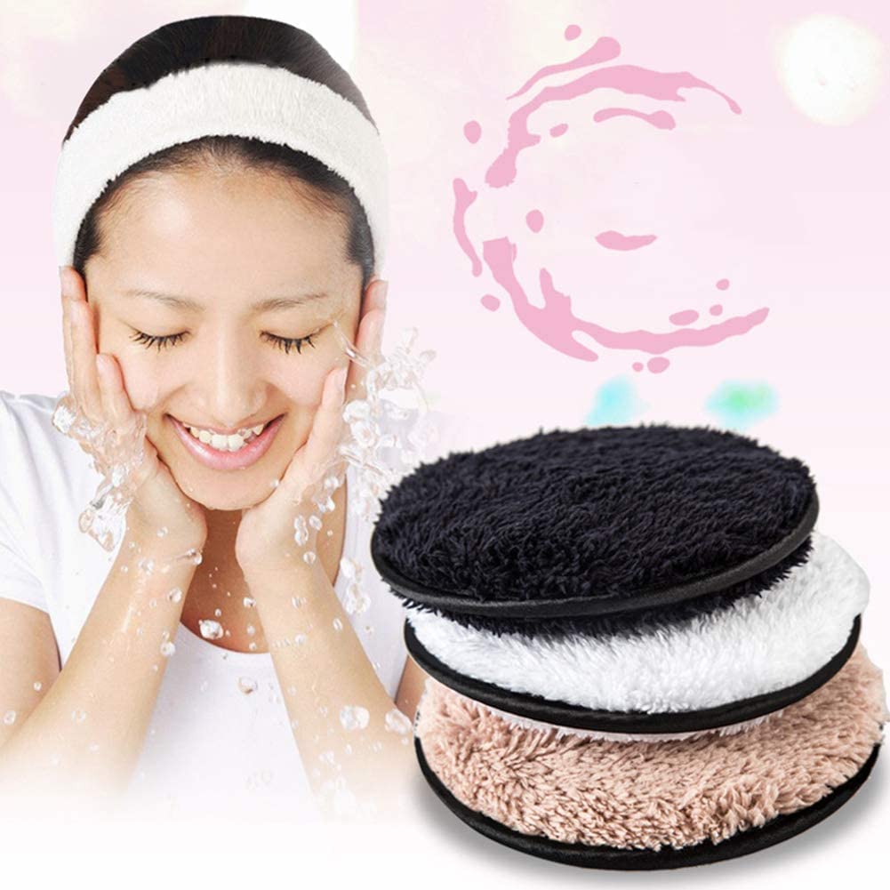 Eco-Friendly Reusable Makeup Remover Pads & Eye Makeup Remover Pads Set - Gentle Face Wash Sponges for Cosmetic, Spa & Mask Cleansing (Multicolor, 1pc) - Perfect for Daily Skincare & Travel