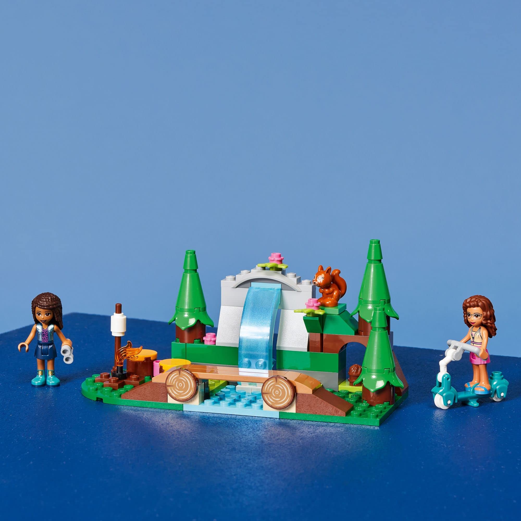 LEGO Friends Forest Waterfall Camping Adventure Building Set with Andrea & Olivia Mini Dolls - Creative STEM Toy for Kids Ages 5+ | Perfect Birthday Gift for Boys & Girls | Outdoor Camping Pretend Play & Educational Activity (Model 41677)
