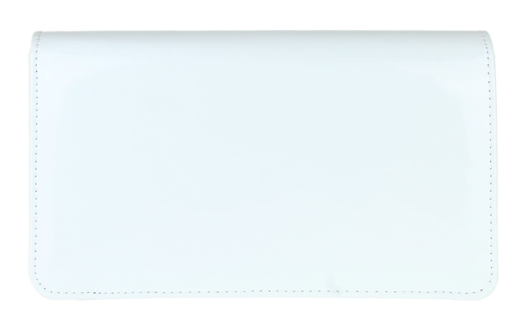 Stylish Women's Patent Faux Leather Envelope Clutch Shoulder Bag - Elegant Party Purse for Evening Events, Weddings & Date Nights