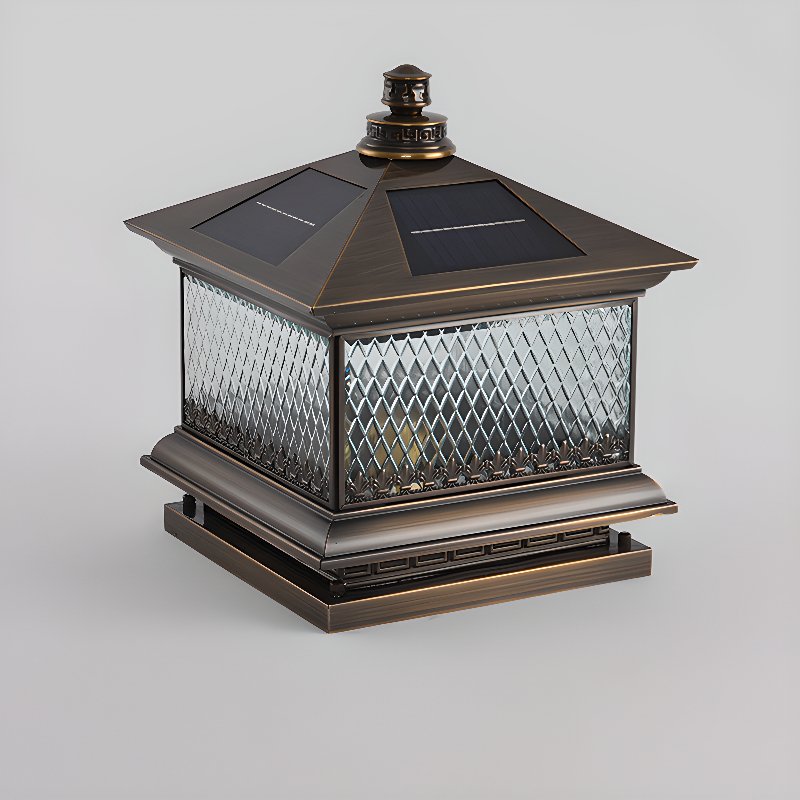 Solar Powered Diamond LED Outdoor Post Lights - Waterproof Garden Pathway Lighting for Driveway, Patio, and Yard Decor