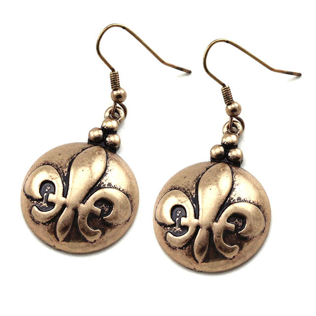 Fleur de Lis Earrings - Elegant French Lily Flower Dangle Earrings for Women | Perfect for Weddings, Parties, and Special Occasions