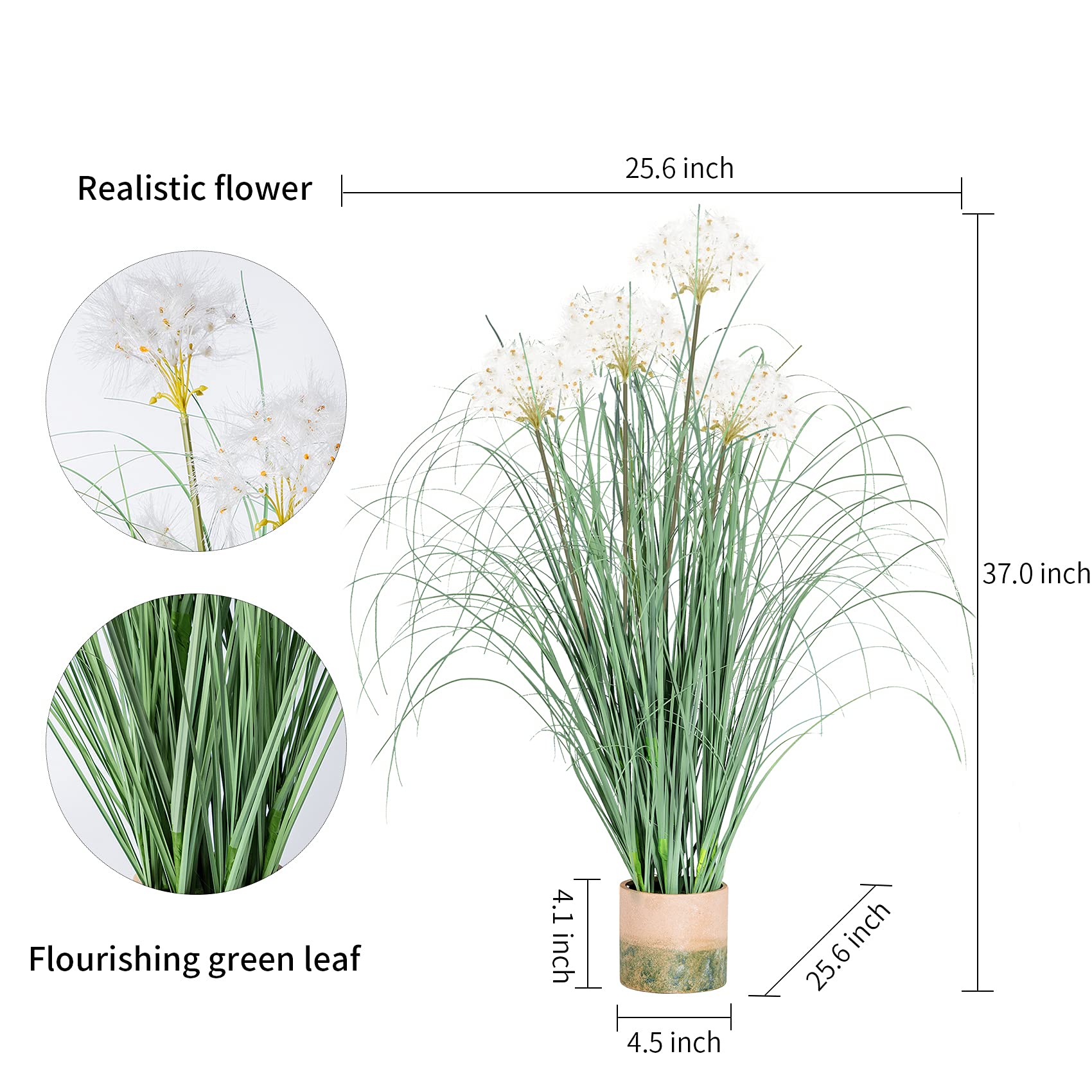 Artificial Potted Dandelion Plant - 37