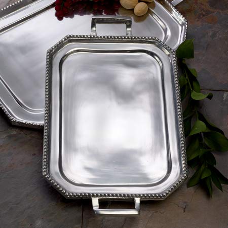 IHI Beaded Handle Tray - Stylish Serving for Parties & Home Decor